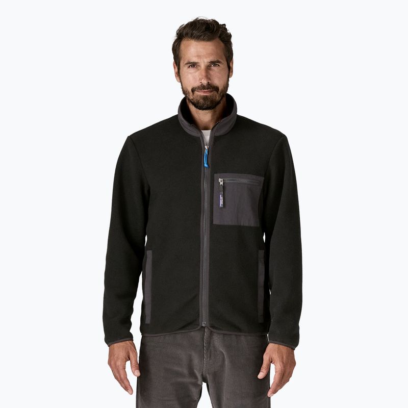 Men's fleece sweatshirt Patagonia Synch black solid