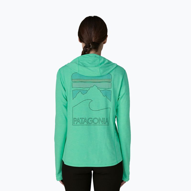 Women's sweatshirt Patagonia Capilene Cool Sun Hoody aqua stone/early teal x-dye 2