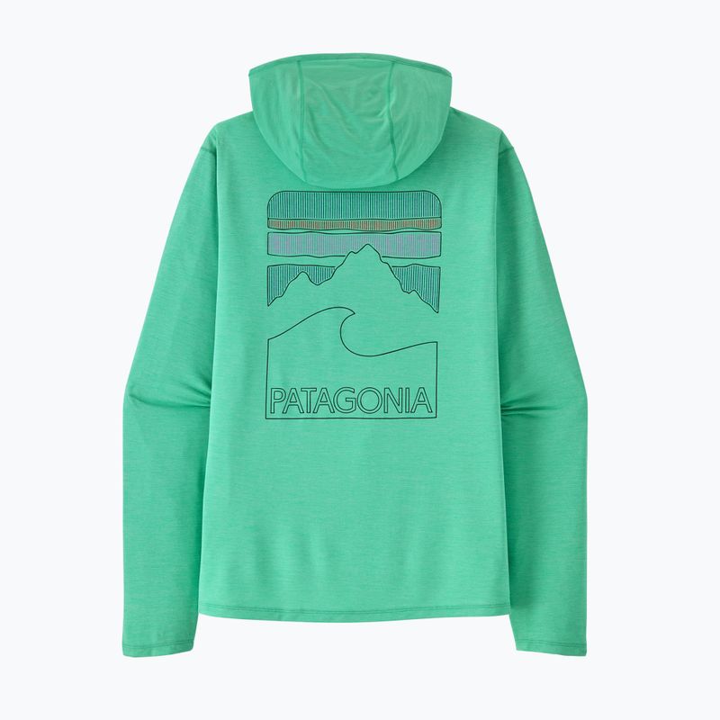 Women's sweatshirt Patagonia Capilene Cool Sun Hoody aqua stone/early teal x-dye 3