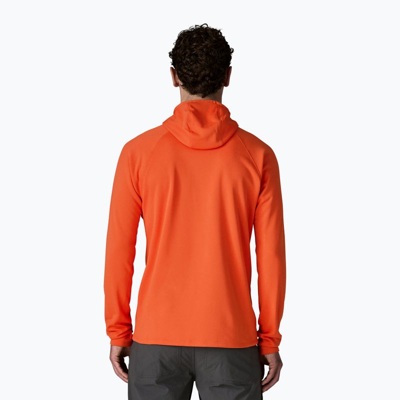 Men's sweatshirt Patagonia R1 Ultralight Hoody coal orange 3