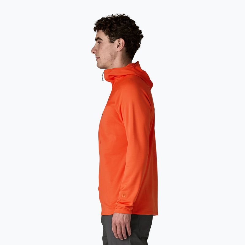 Men's sweatshirt Patagonia R1 Ultralight Hoody coal orange 4