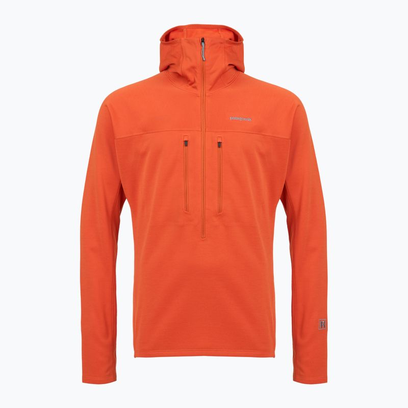 Men's sweatshirt Patagonia R1 Ultralight Hoody coal orange 10