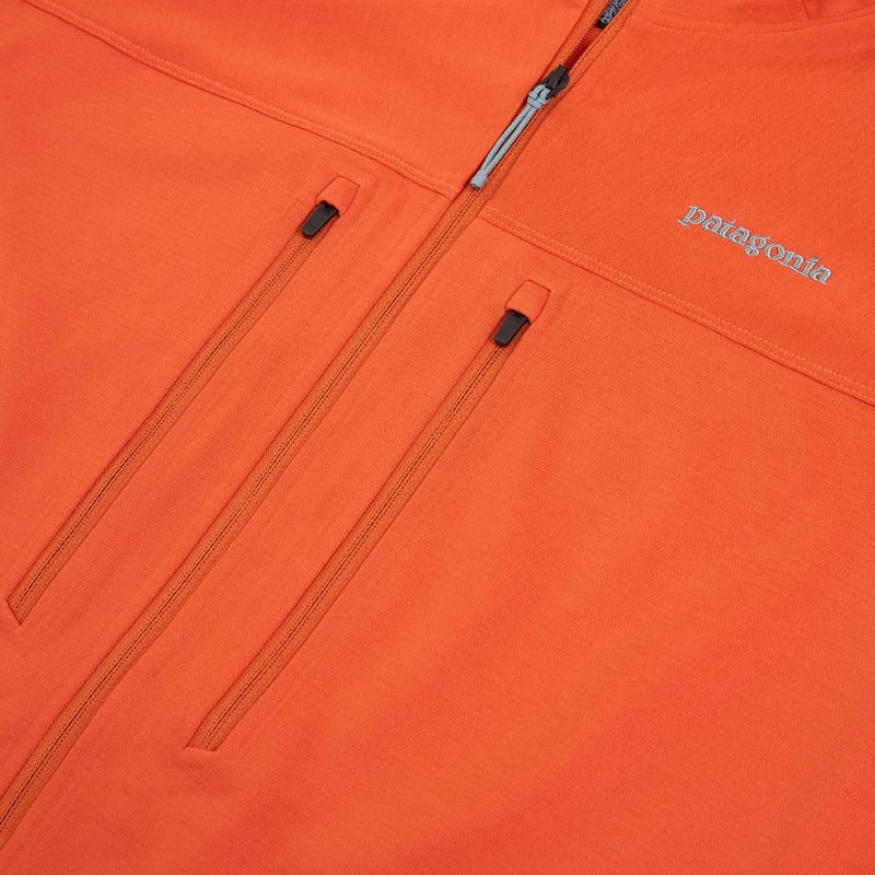 Men's sweatshirt Patagonia R1 Ultralight Hoody coal orange 12