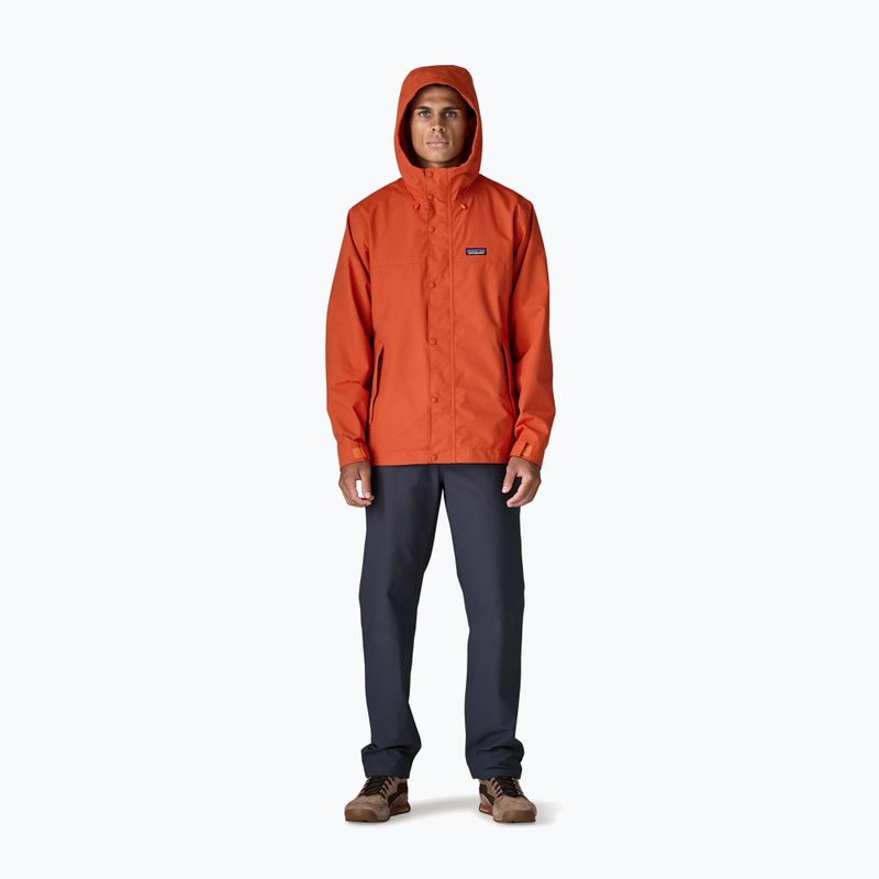 Men's rain jacket Patagonia Outdoor Everyday Rain coal orange 5
