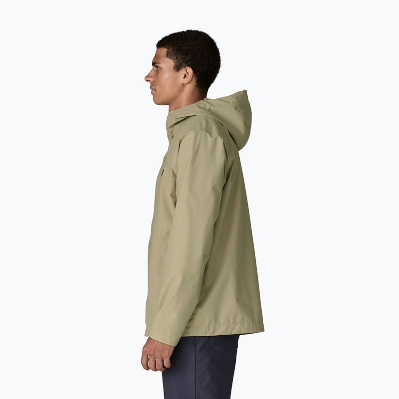 Men's rain jacket Patagonia Outdoor Everyday Rain weathered stone 4