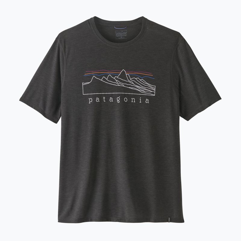 Men's T-shirt Patagonia Cap Cool Trail Stratapeaks ink black