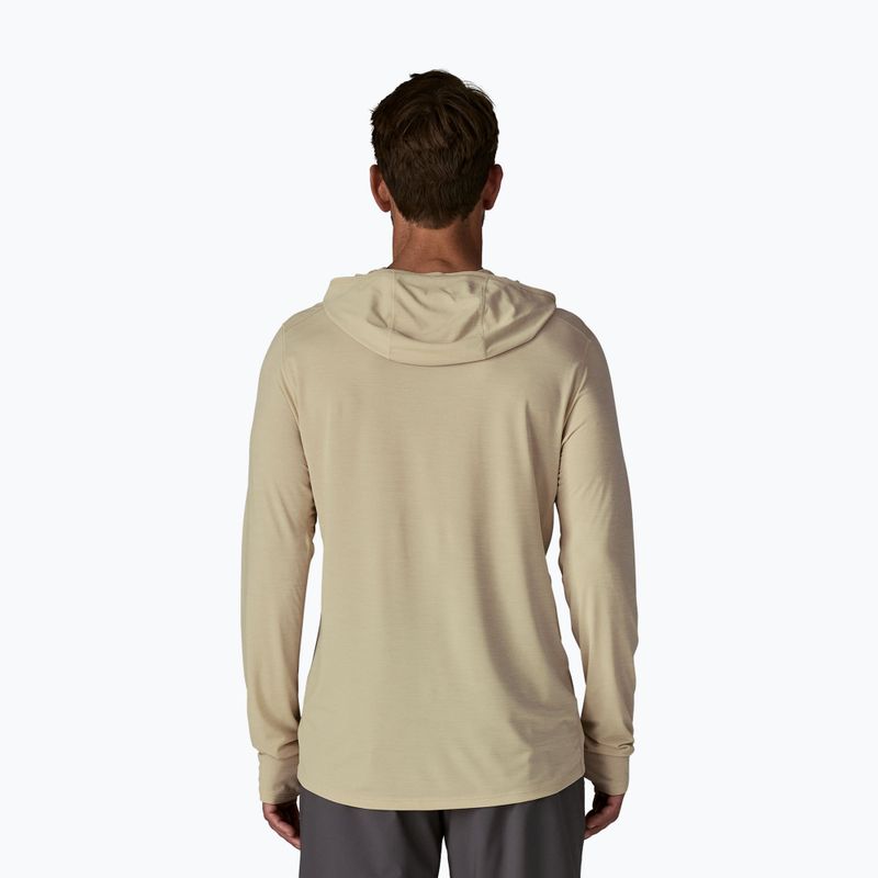 Men's sweatshirt Patagonia Capilene Ultra Hoody pumice/dyno white x-dye 3