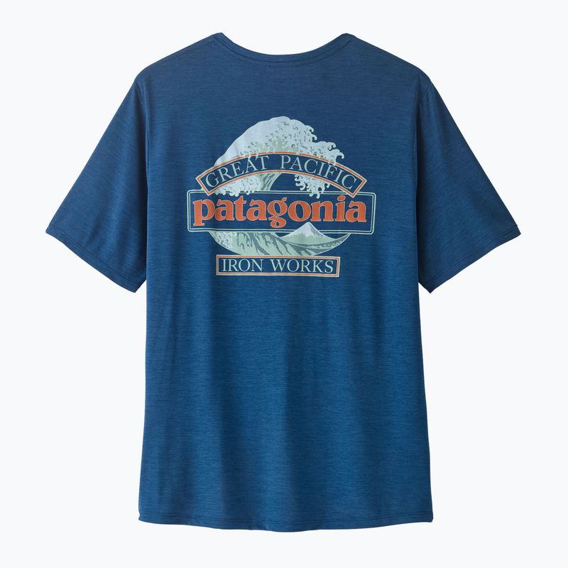 Men's T-shirt Patagonia Capilene Cool Daily - Great Waves clement blue/light clement blue x-dye 4
