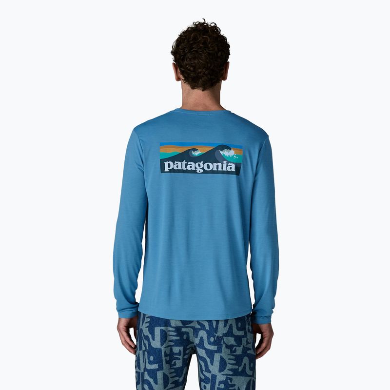 Men's longsleeve Patagonia Capilene Cool Daily - Boardshort Logo shore blue/light shore blue x-dye 3