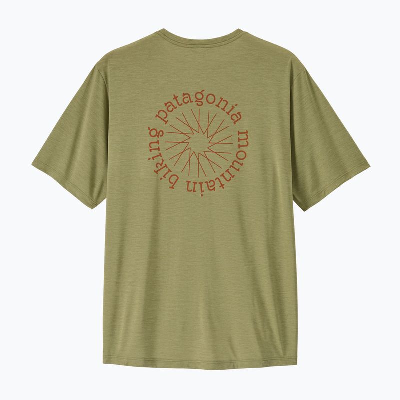 Men's trekking shirt Patagonia Cap Cool Daily Shirt - Spoke Stencil gumtree green - light gumtree green x-dye 2