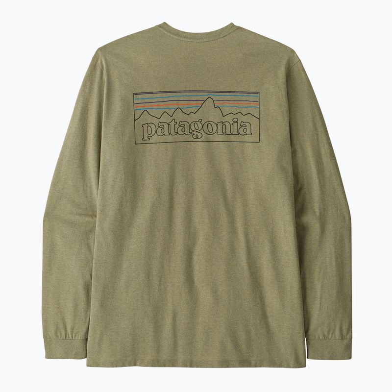 Men's longsleeve Patagonia P-6 Logo Responsibili p-6 outline/gumtree green 2