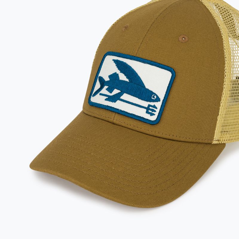 Women's baseball cap Patagonia Flying Fish LoPro Trucker flying fish fork/bobcat brown 3