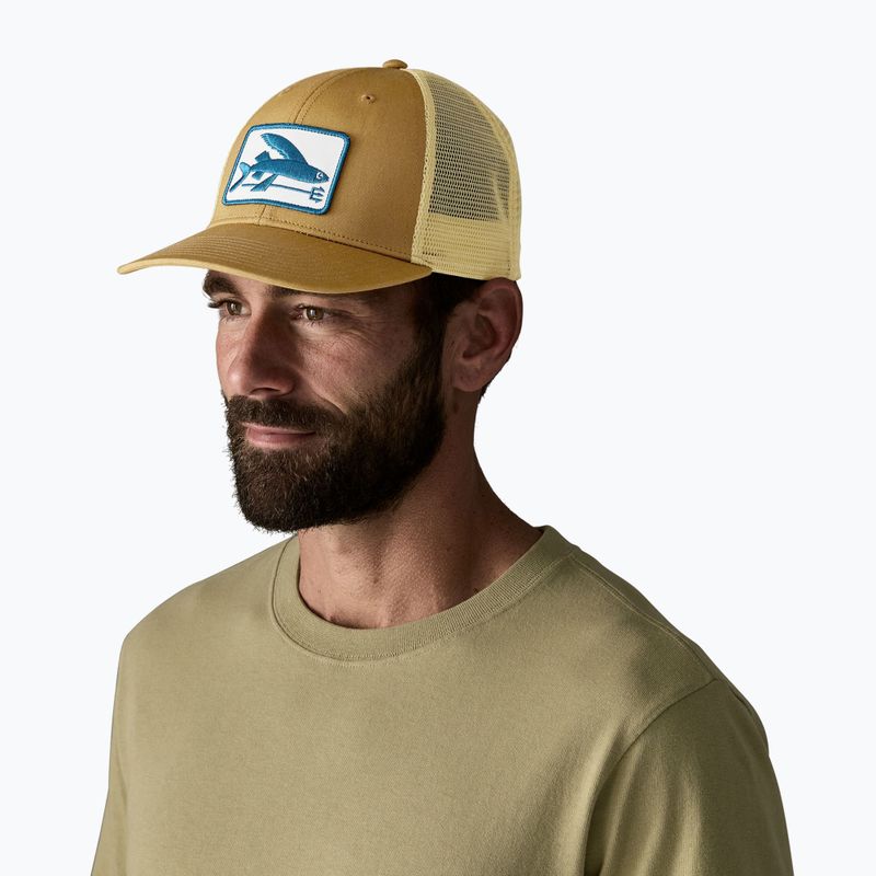 Women's baseball cap Patagonia Flying Fish LoPro Trucker flying fish fork/bobcat brown 2
