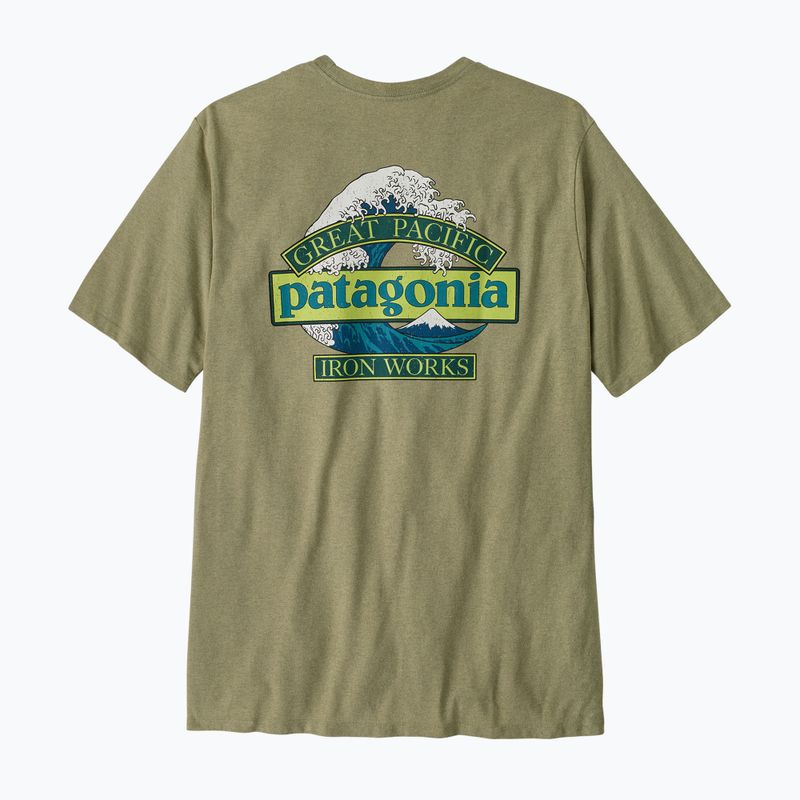 Men's trekking T-shirt Patagonia Great Waves Responsibili Tee gumtree green 2
