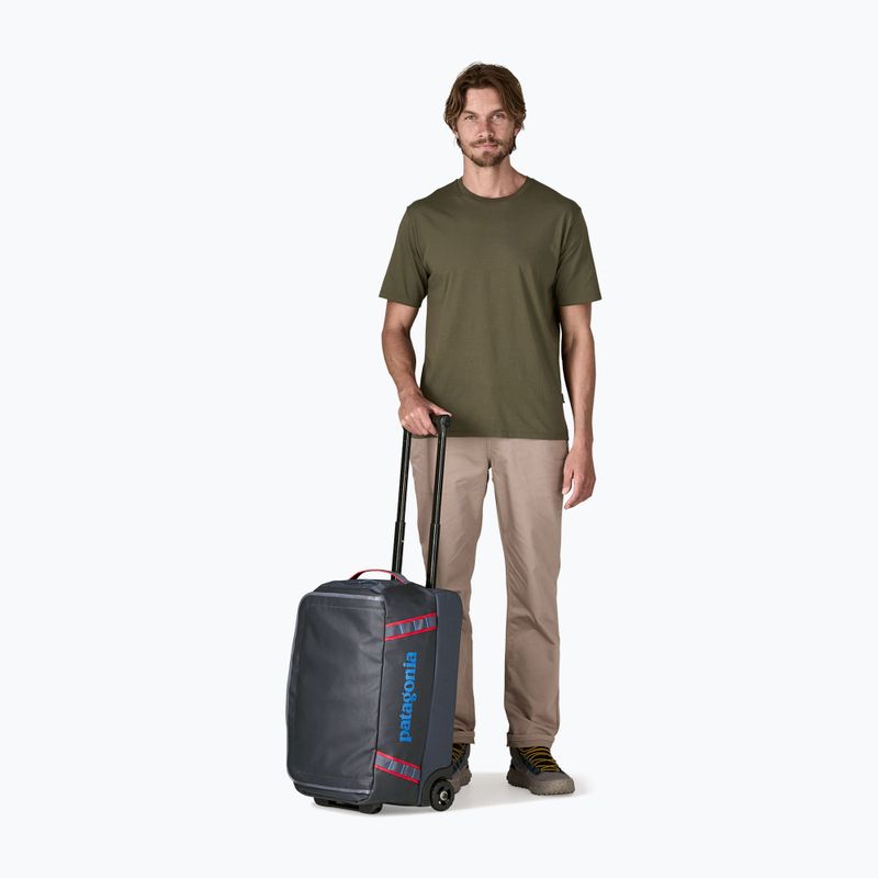 Travel bag Patagonia Black Hole Wheeled Duffel 40 l smolder blue/amanita red 4