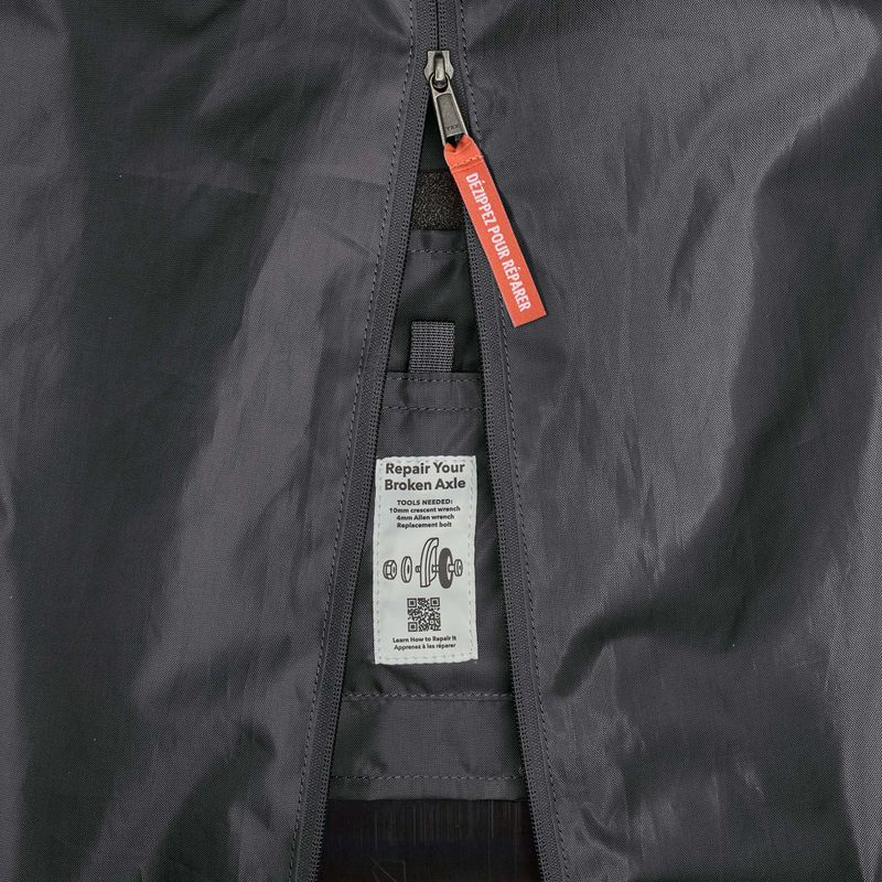 Travel bag Patagonia Black Hole Wheeled Duffel 70 l smolder blue/amanita red 4