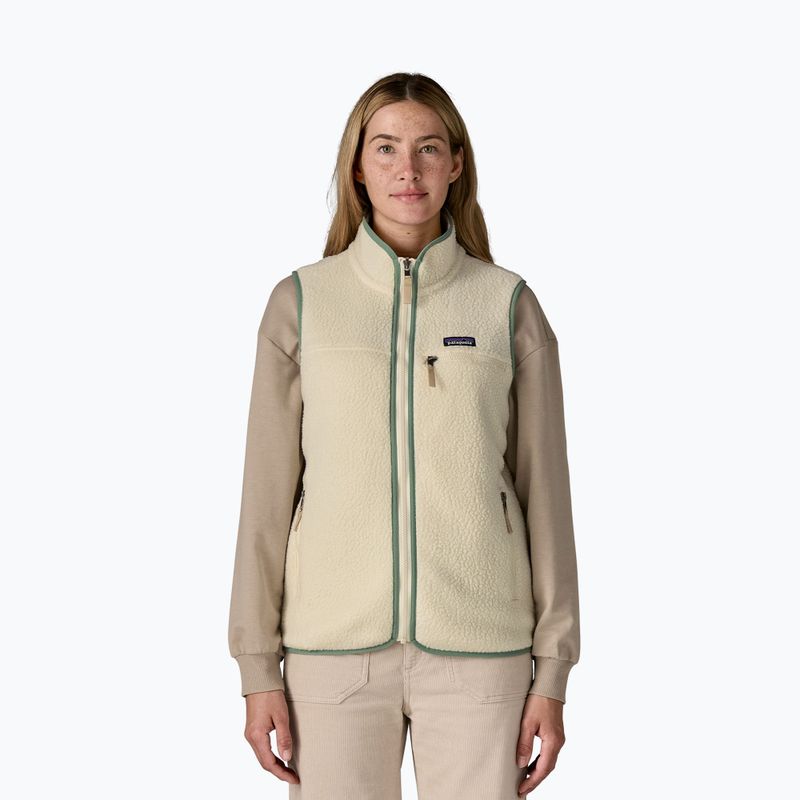 Women's gilet Patagonia Retro Pile natural w/ellwood green
