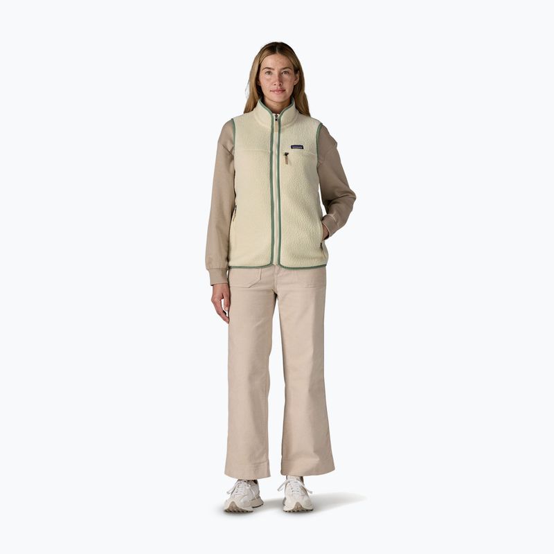 Women's gilet Patagonia Retro Pile natural w/ellwood green 2