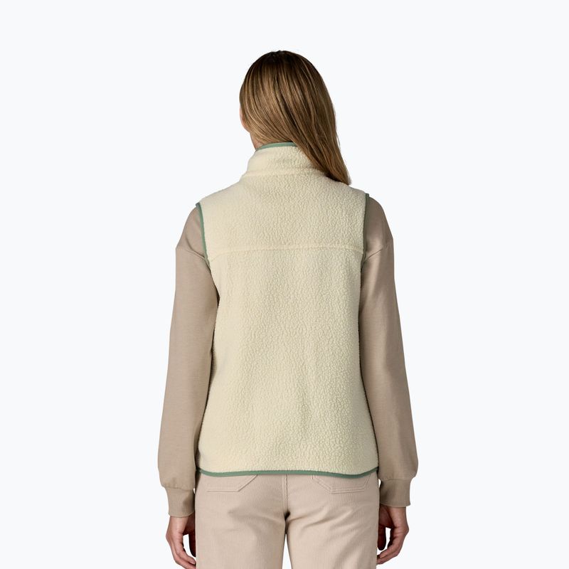 Women's gilet Patagonia Retro Pile natural w/ellwood green 3