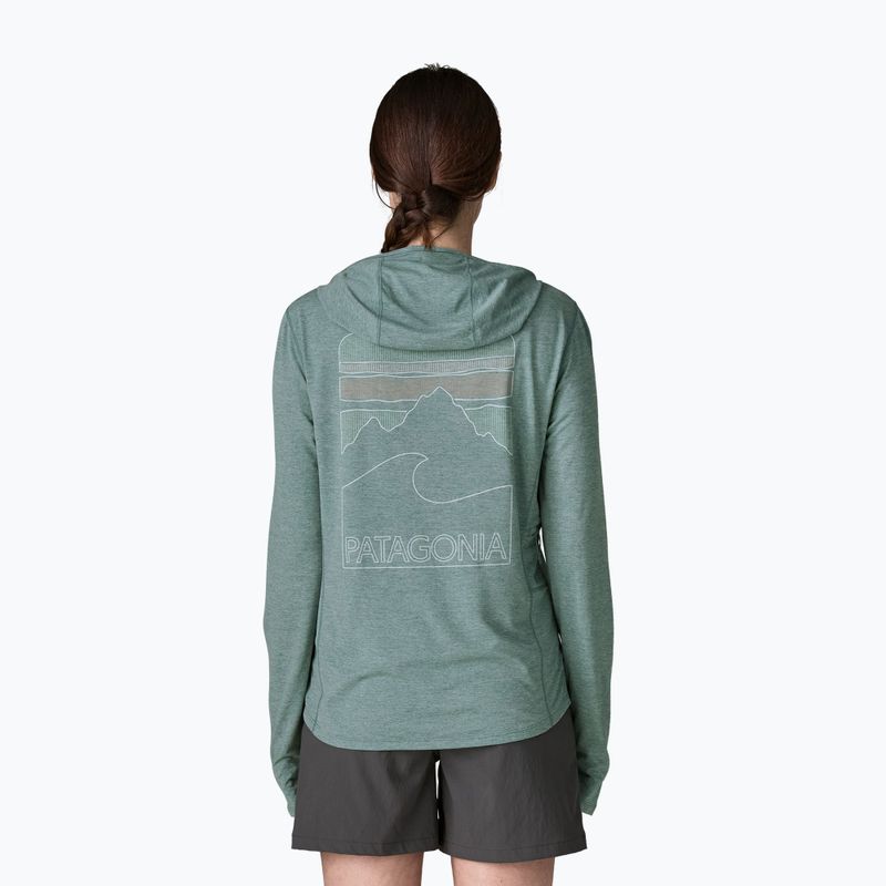 Women's sweatshirt Patagonia Capilene Cool Sun Hoody nouveau green/blue sage x-dye 3