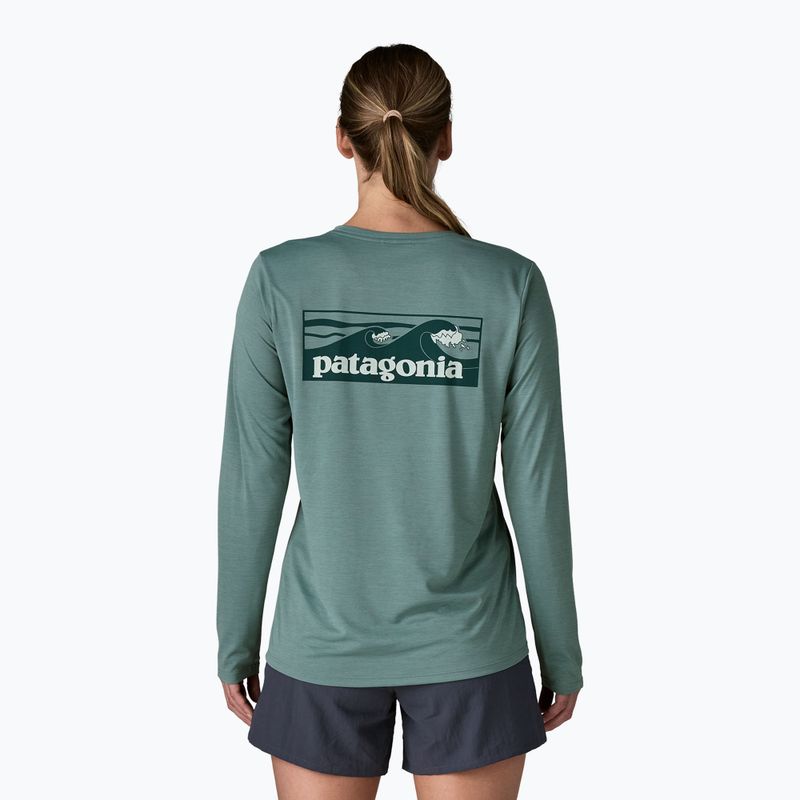 Women's longsleeve Patagonia Capilene Cool Daily Shirt - Boardshort Logo blue sage/light blue sage x-dye 3
