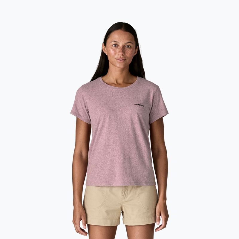 Women's T-shirt Patagonia P-6 Logo Responsibili-Tee qulet violet