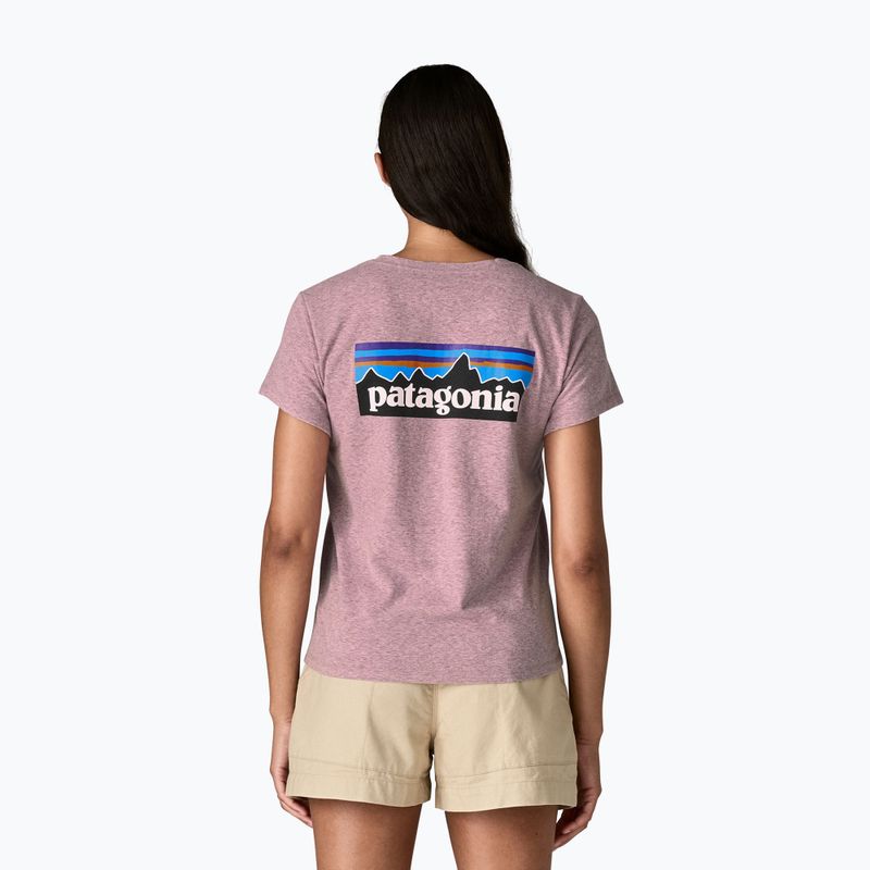 Women's T-shirt Patagonia P-6 Logo Responsibili-Tee qulet violet 3