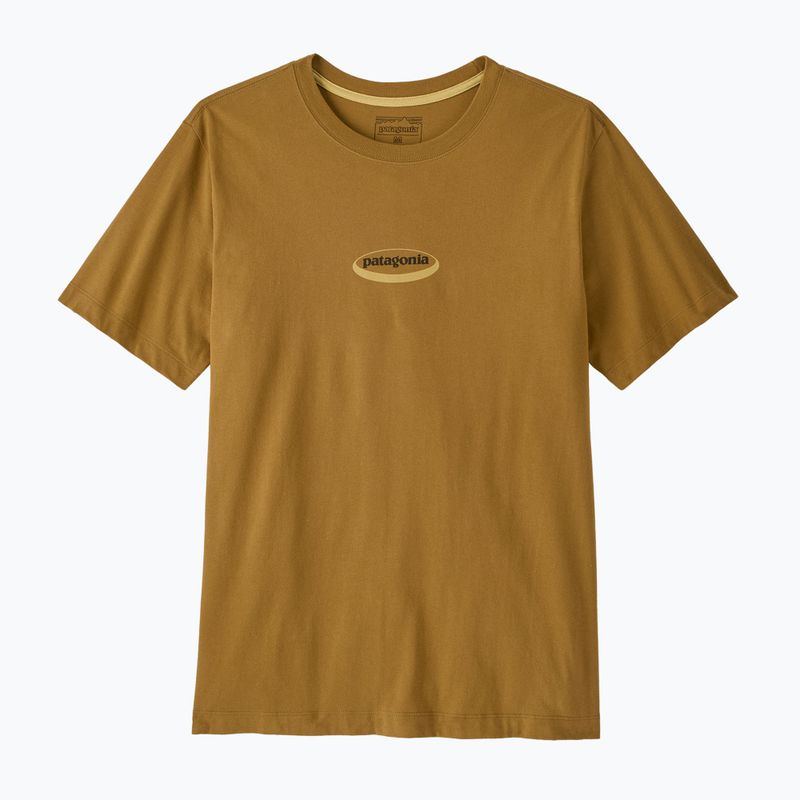 Men's T-shirt Patagonia '95 Oval Logo bobcat brown/sunshine