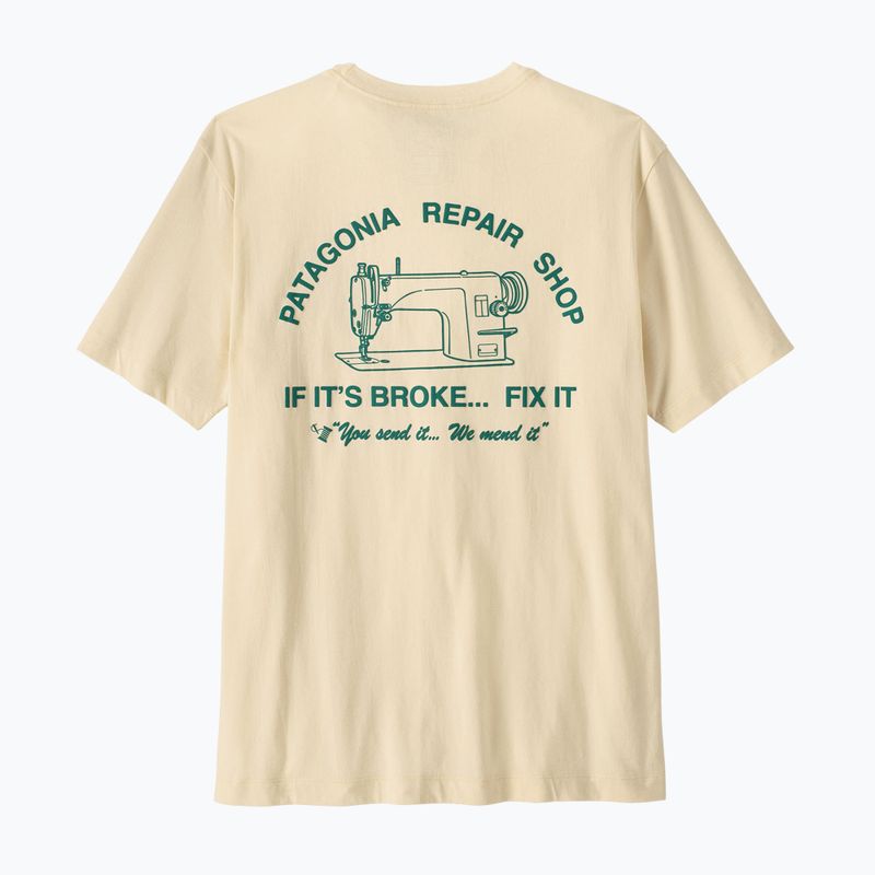 Men's T-shirt Patagonia Repair Shop undyed natural 2