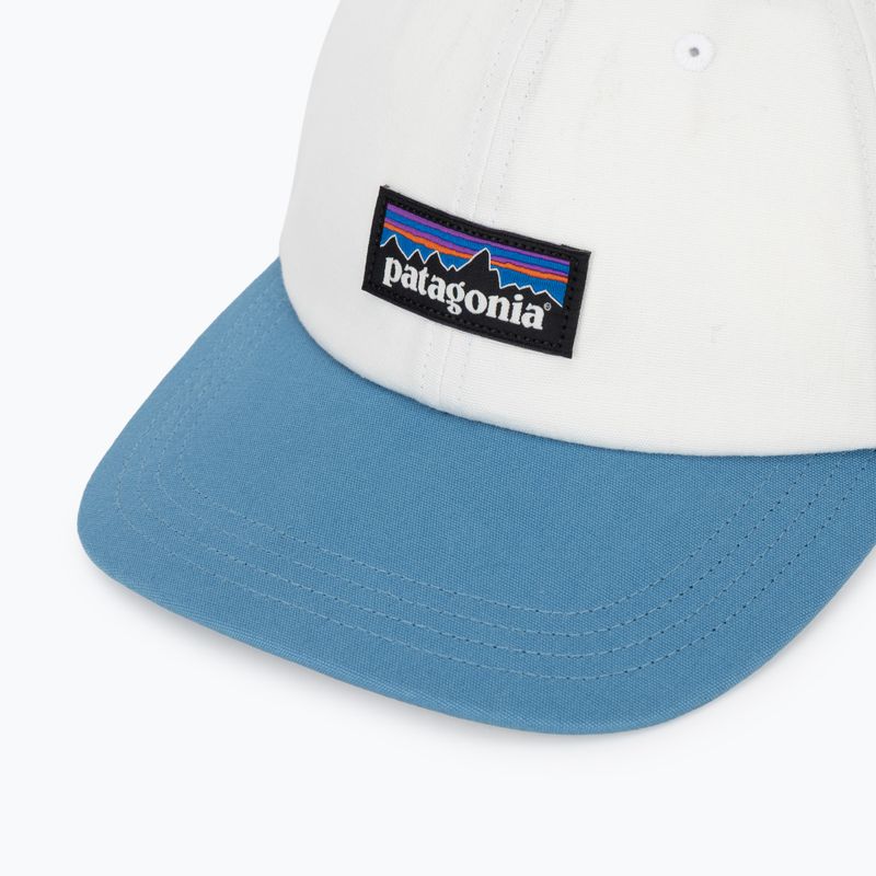 Baseball cap Patagonia P-6 Label Trad birch white w/shore blue 3