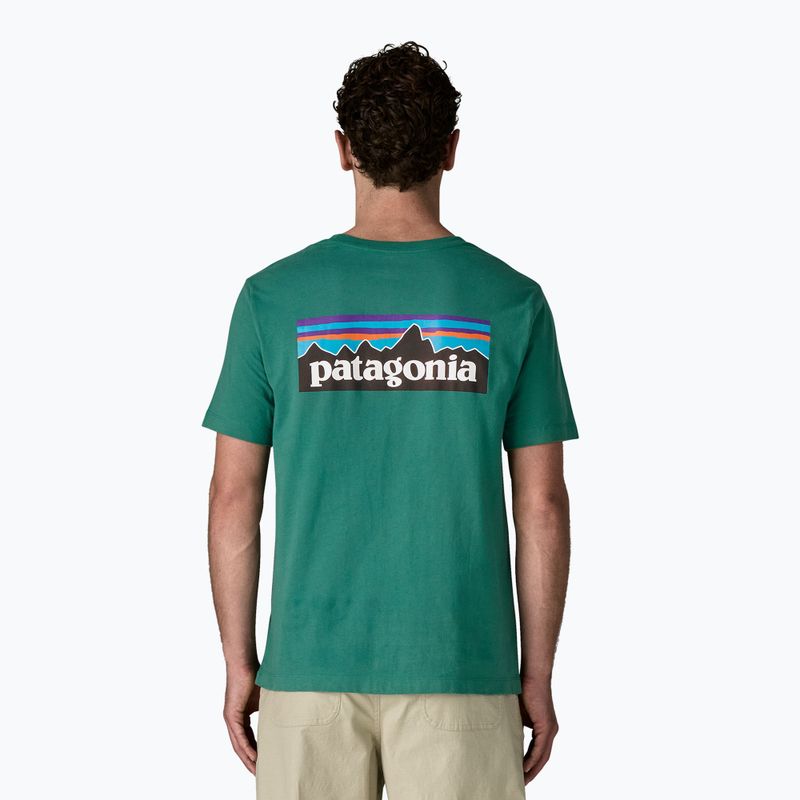Men's T-shirt Patagonia P-6 Logo gem green 3