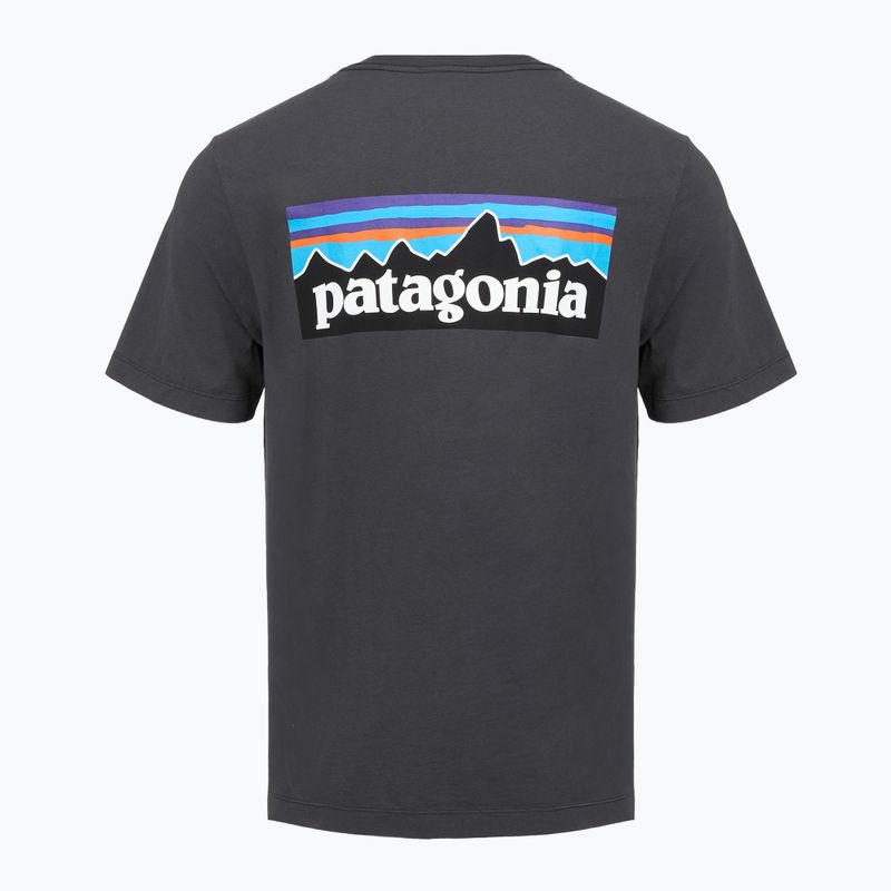 Men's T-shirt Patagonia P-6 Logo ink black 2