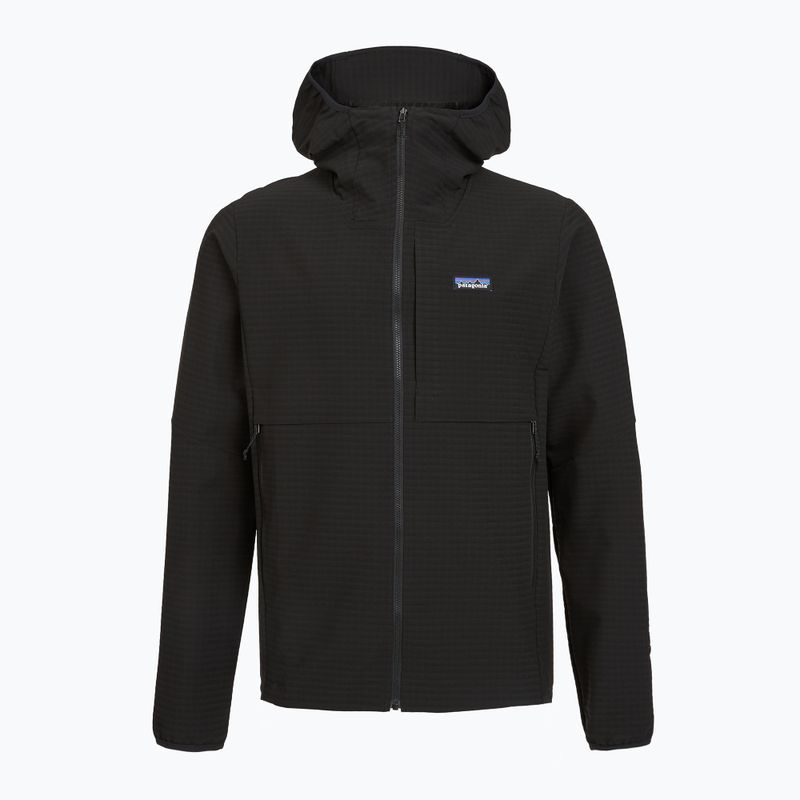 Men's softshell jacket Patagonia R1 TechFace Hoody black 2