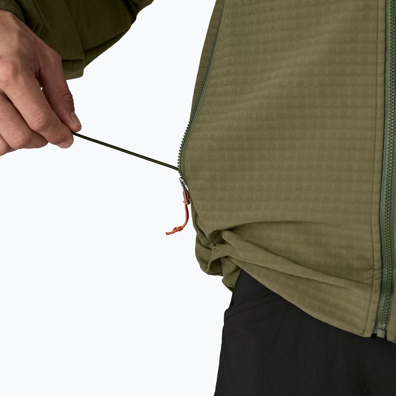 Men's softshell jacket Patagonia R1 TechFace Hoody basin green 10