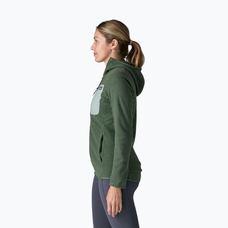 Women's fleece sweatshirt Patagonia R1 Air Full-Zip Hoody canopy green 3