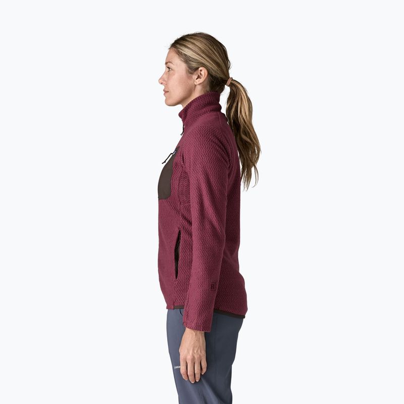 Women's fleece sweatshirt Patagonia R1 Air berry fig 3