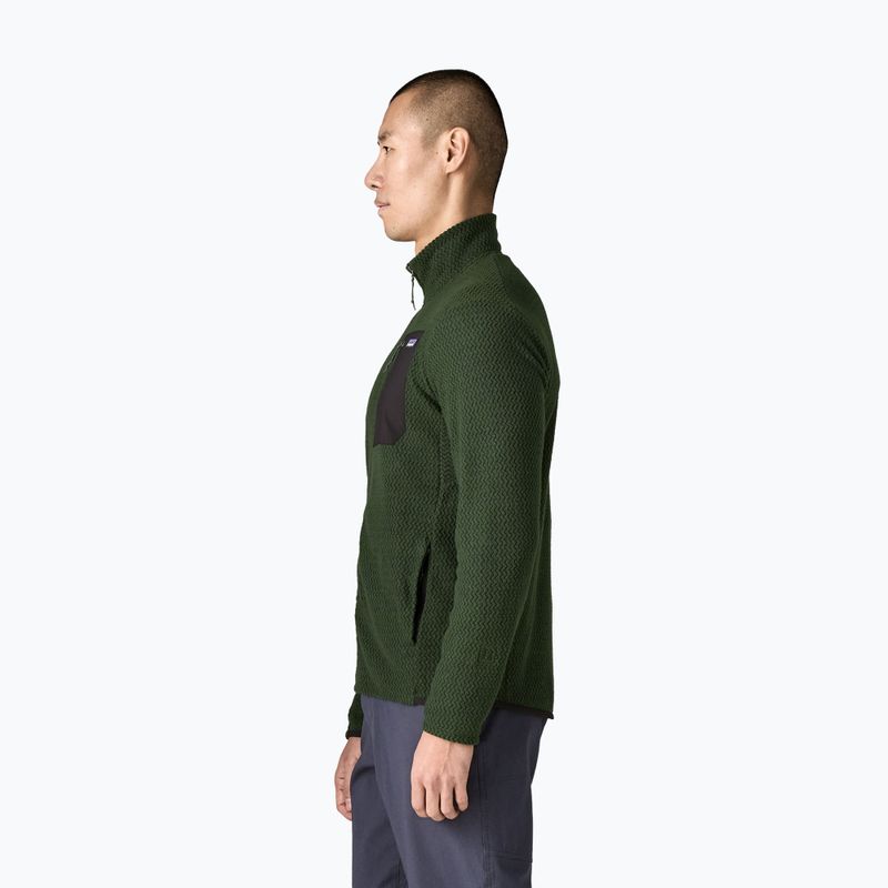 Men's fleece sweatshirt Patagonia R1 Air treeline green 3