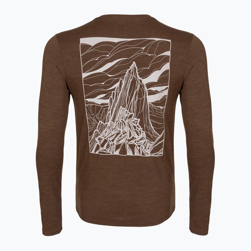 Men's long-sleeve trekking shirt Patagonia Cap Cool Daily Hut Tripper LS berm brown - light berm brown x-dye 2