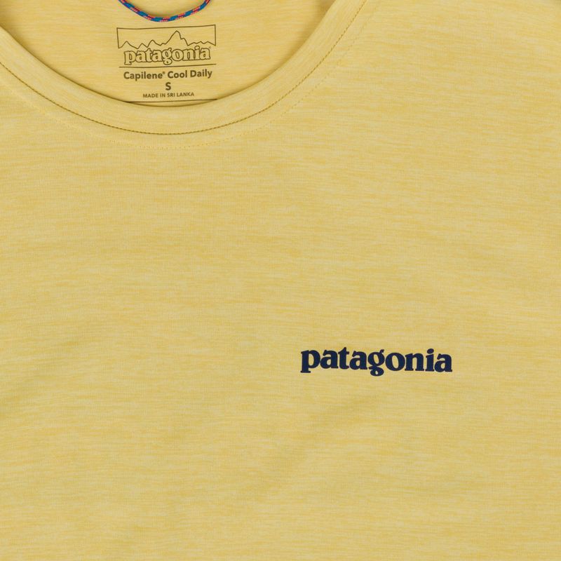 Men's longsleeve Patagonia Cap Cool Daily Boardshort Logo LS limestone yellow - Light Limestone yellow x-dye 3