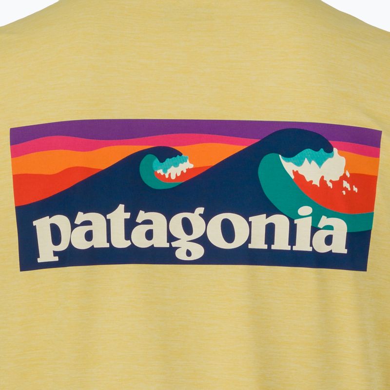 Men's longsleeve Patagonia Cap Cool Daily Boardshort Logo LS limestone yellow - Light Limestone yellow x-dye 5
