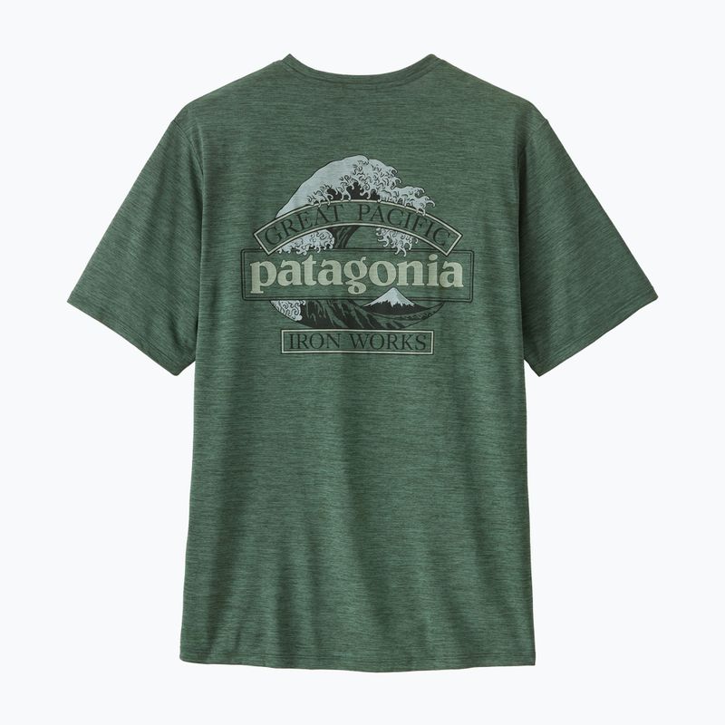 Men's T-shirt Patagonia Cap Cool Daily Great Waves canopy green - light canopy green x-dye 2
