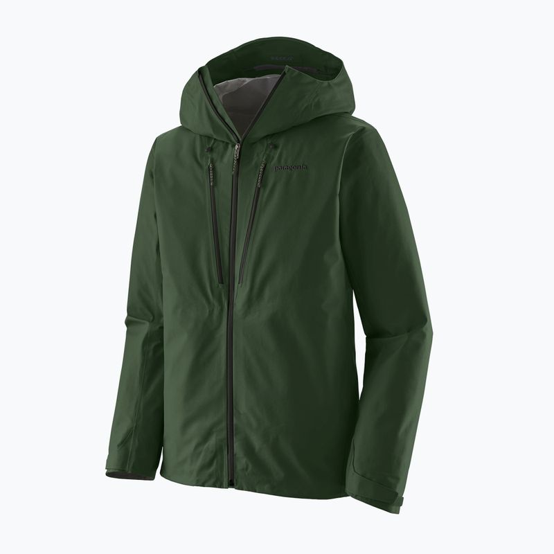 Men's rain jacket Patagonia Triolet treeline green 2