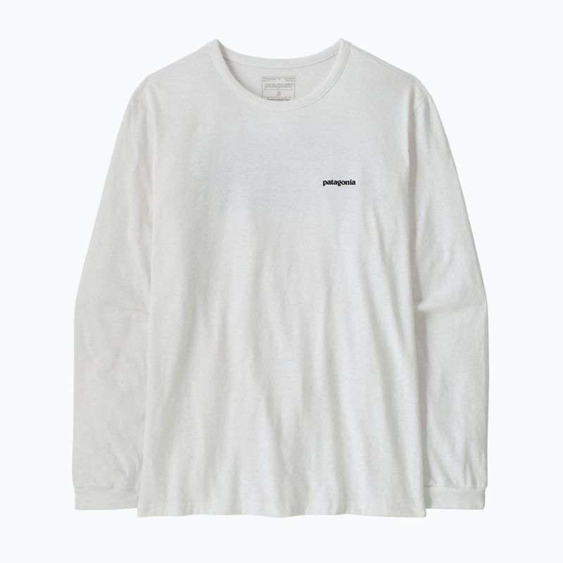 Women's longsleeve Patagonia P-6 Logo Responsibili-Tee LS fiber white