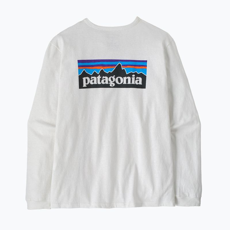 Women's longsleeve Patagonia P-6 Logo Responsibili-Tee LS fiber white 2