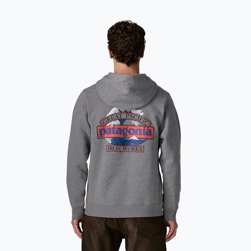 Men's sweatshirt Patagonia Great Waves Uprisal Hoody gravel heather 2