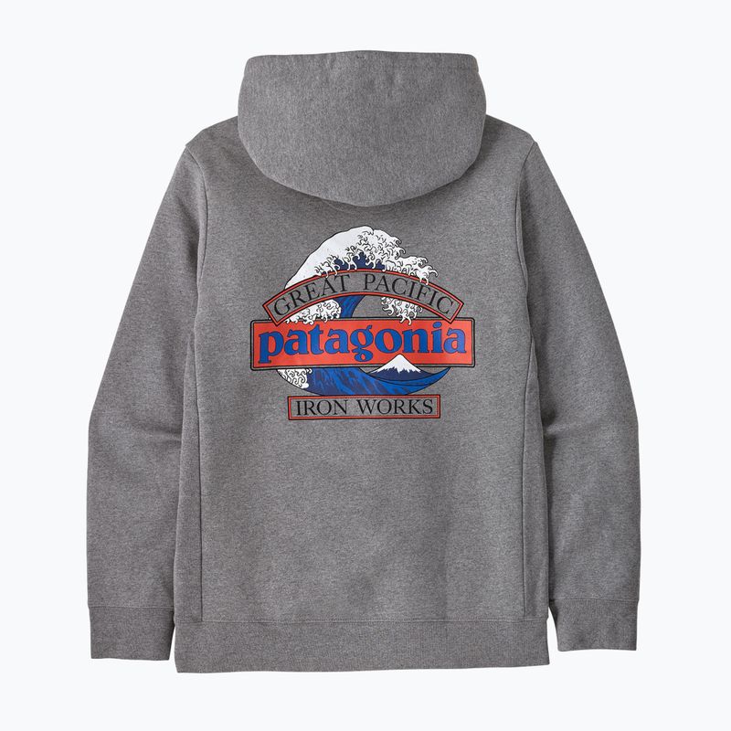 Men's sweatshirt Patagonia Great Waves Uprisal Hoody gravel heather 4