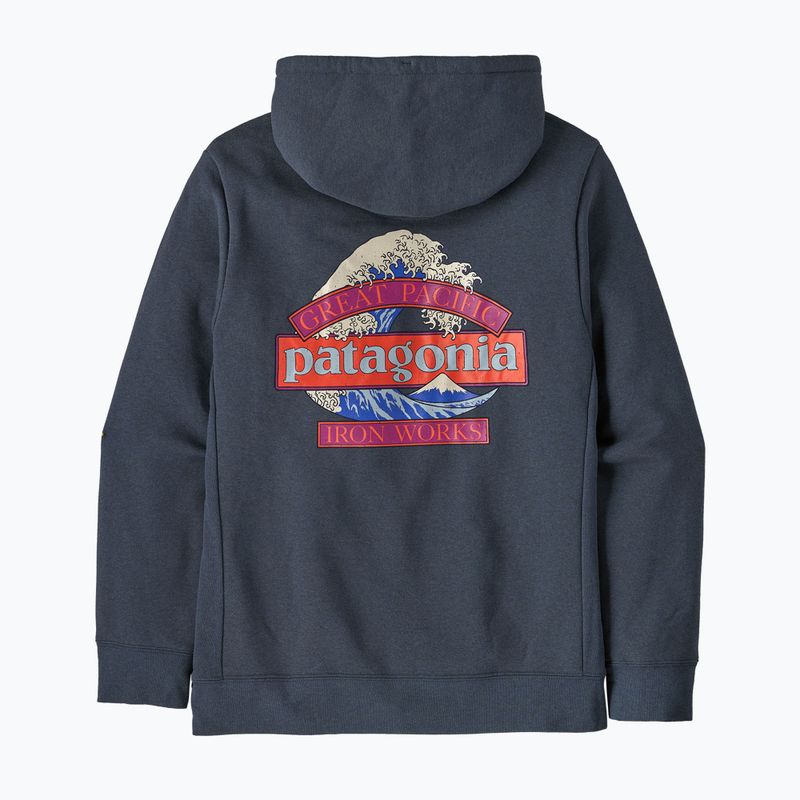 Men's sweatshirt Patagonia Great Waves Uprisal Hoody Summit Blue 2