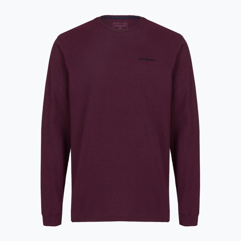Men's longsleeve Patagonia P-6 Logo Responsibili berry fig