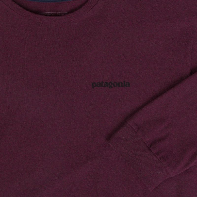 Men's longsleeve Patagonia P-6 Logo Responsibili berry fig 3