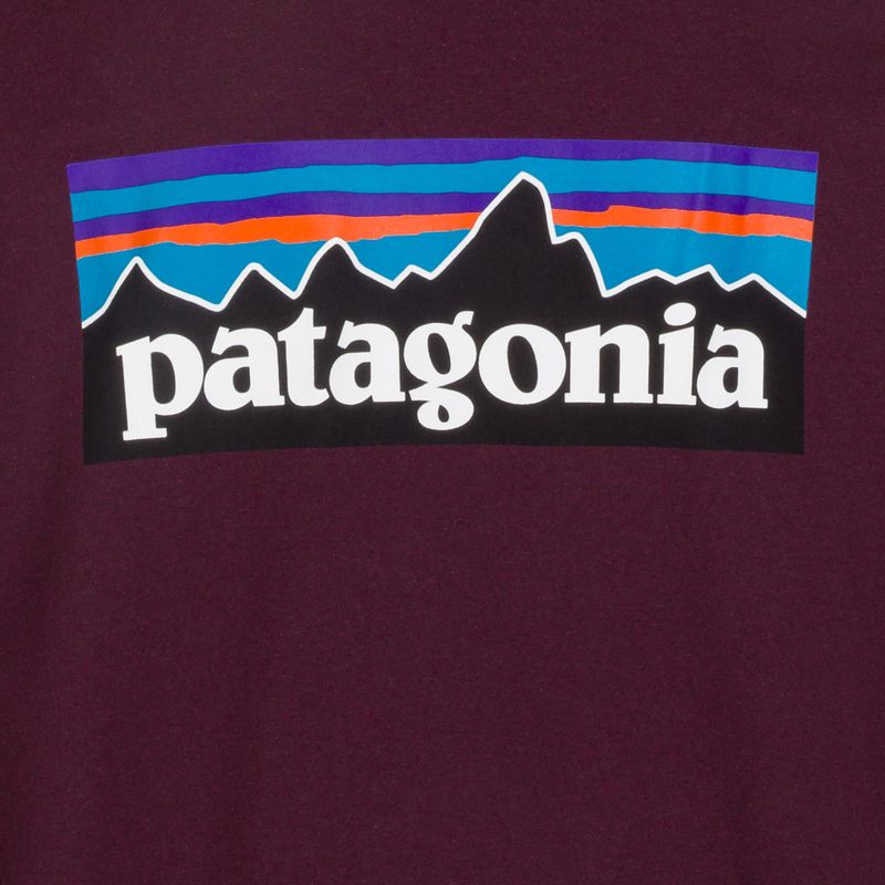 Men's longsleeve Patagonia P-6 Logo Responsibili berry fig 4
